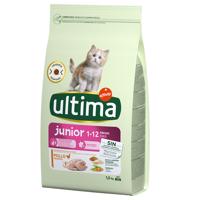 2x1,5kg Ultima Cat Junior csirke száraz macskatáp 20% kedvezménnyel