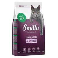 2x10kg Smilla Adult Sensitive gabonamentes kacsa száraz macskatáp