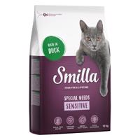 2x10kg Smilla Adult Sensitive kacsa gabonamentes száraz macskatáp