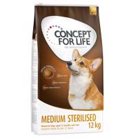 2x12kg Concept for Life Medium Sterilised száraz kutyatáp 15% kedvezménnnyel