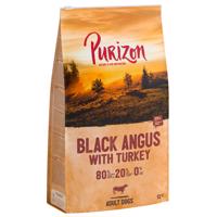 2x12kg Purizon Black-Angus-marha pulykával Adult - gabonamentes száraz kutyatáp új receptúrával