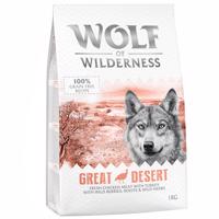 2x1kg Wolf of Wilderness száraz kutyatáp óriási kedvezménnyel! - Great Desert - pulyka