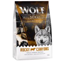 2x1kg Wolf of Wilderness száraz kutyatáp óriási kedvezménnyel! - Rocky Canyons - marha (single protein)