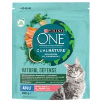 2x650g Purina ONE Dual Nature lazac & spirulina száraz macskatáp