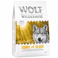 3 + 1 ingyen! 4 x 1 kg Wolf of Wilderness  - Adult 'Sunny Glade' szarvas - gabonamentes