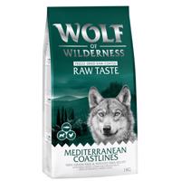 3 + 1 ingyen! 4 x 1 kg Wolf of Wilderness  - 'The Taste Of The Mediterranean' - bárány & pisztráng