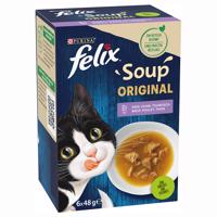 30x48g Felix Soup étrend-kiegészítő eledel vegyesen macskáknak 24+6 ingyen