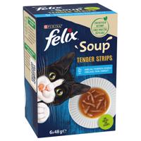 30x48g Felix Soup Filet Ocean Selection étrend-kiegészítő eledel macskáknak 24+6 ingyen