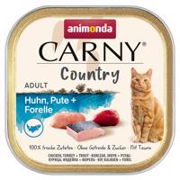 32x100g animonda Carny Country Adult Csirke, pulyka & pisztráng nedves macskatáp