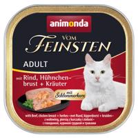 32x100g animonda vom Feinsten Adult Ínyenc töltelék marha, csirkemell & gyógynövények nedves macskatáp