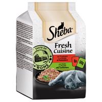 36x50g Sheba Fresh Cuisine Taste of Rome nedves macskatáp- Csirke & pulyka