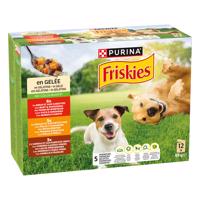 36x85g Friskies Adult marha, csirke & bárány aszpikban nedves kutyatáp