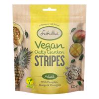 3x125g Lukullus Vegan Garden Stripes Tök, mangó & ananász vegán kutyasnack