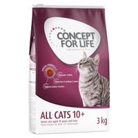 3x3kg Concept for Life All Cats 10+ - javított receptúra száraz macskatáp 20% kedvezménnyel