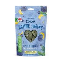 3x60g Burgess Excel Nature Snacks Fruity Feasts kisállatsnack nyulaknak, tengerimalacoknak