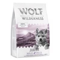 400g Little Wolf of Wilderness Junior 'Wild Hills' kacsa - gabonamentes száraz kutyatáp