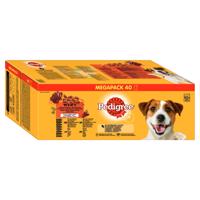 40x100g Pedigree Adult aszpikban 4 változattal nedves kutyatáp