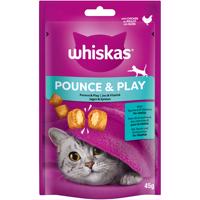 45g Whiskas Pounce & Play macskasnack akciósan