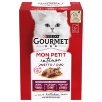 48x50g Gourmet Mon Petit Duetti hús nedves macskatáp 20% kedvezménnyel