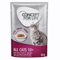 48x85g Concept for Life All Cats 10+ szószban nedves macskatáp rendkívüli árengedménnyel