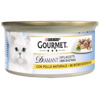 48x85g Gourmet Diamant Filé természetes csirkehússal nedves macskatáp