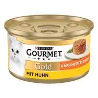 48x85g Gourmet Gold Rafinált ragu csirke nedves macskatáp 36+12 ingyen