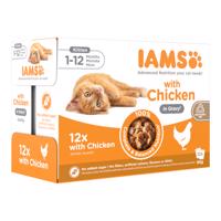 48x85g IAMS Advanced Nutrition Kitten csirke szószban nedves macskatáp