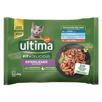 48x85g Ultima Cat Sterilized Hal-változatok nedves macskatáp 38+10 ingyen akcióban