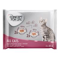 4x85g Concept for Life nedves macskatáp próbacsomagban-All Cats