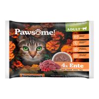 4x85g Pawsome Adult Cat nedves macskatáp - Kacsa