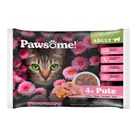 4x85g Pawsome Adult Cat nedves macskatáp - Pulyka