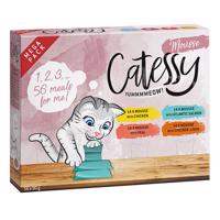 56x90g Catessy Mousse tálcás nedves macskatáp 25% kedvezménnyel