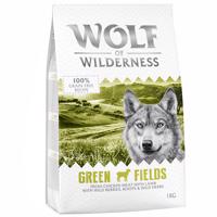 5kg 4 + 1 ingyen! Wolf of Wilderness száraz kutyatáp - Adult ''Green Fields'' bárány - gabonamentes