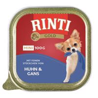 6x100g RINTI Gold Mini Csirke & liba nedves kutyatáp