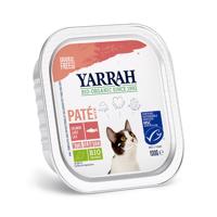 6x100g Yarrah bio paté nedves macskatáp- Lazac & bio tengeri alga