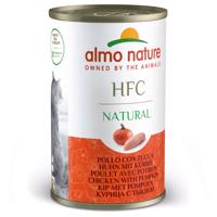 6x140g Almo Nature HFC nedves macskatáp-csirke & tök