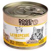 6x200g Dogs'n Tiger Senior Cat Leibspeise csirke nedves macskatáp