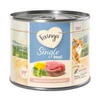 6x200g Feringa Single Meat Menü Borjú, brokkoli & pitypang nedves macskatáp