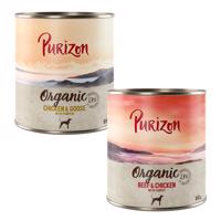 6x200g Purizon Organic nedves kutyatáp- Vegyes csoma  3 x csirke & liba, 3 x marha & csirke