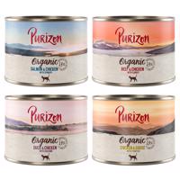 6x200g Purizon Organic nedves macskatáp- Vegyes csomag 4 változattal