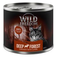 6x200g Wild Freedom Adult Deep Forest - vad & csirke nedves macskatáp 5+1 ingyen