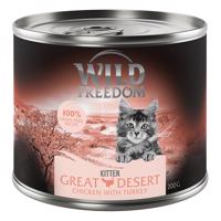 6x200g Wild Freedom Kitten Wild Desert - pulyka & csirke nedves macskatáp 5+1 ingyen