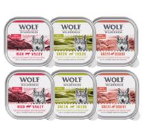 6x300g Wolf of Wilderness Adult nedves kutyatáp - Vegyes csomag