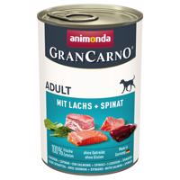 6x400g animonda GranCarno Original Adult lazac & spenót nedves kutyatáp