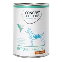 6x400g Concept for Life Veterinary Diet Hypoallergenic kenguru nedves kutyatáp15% árengedménnyel