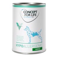 6x400g Concept for Life Veterinary Diet Hypoallergenic ló nedves kutyatáp15% árengedménnyel