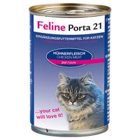 6x400g Feline Porta 21 csirke nedves macskatáp