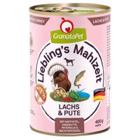 6x400g Granatapet Liebling's Mahlzeit Lazac & pulyka nedves kutyatáp