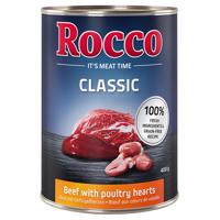 6x400g Rocco Classic nedves kutyatáp- Marha & szárnyasszív