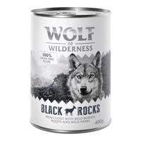 6x400g Wolf of Wilderness Adult Signle protein nedves kutyatáp-Black Rocks kecske